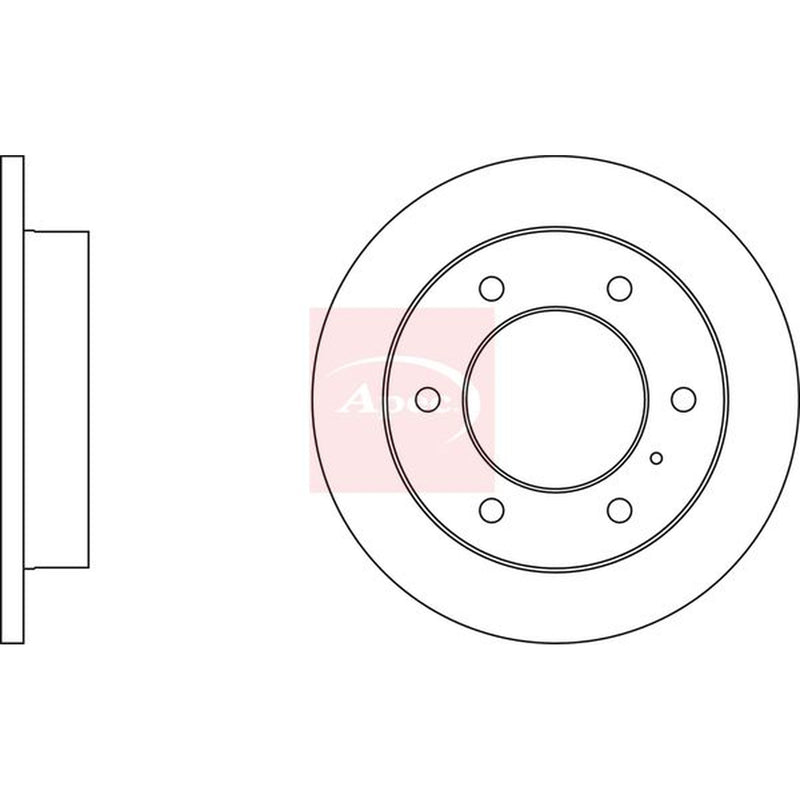 Apec 2 x Solid Rear Brake Discs DSK3440