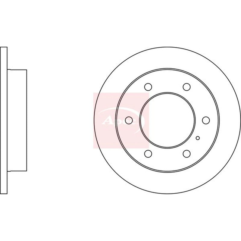 Apec 2 x Solid Rear Brake Discs DSK3440