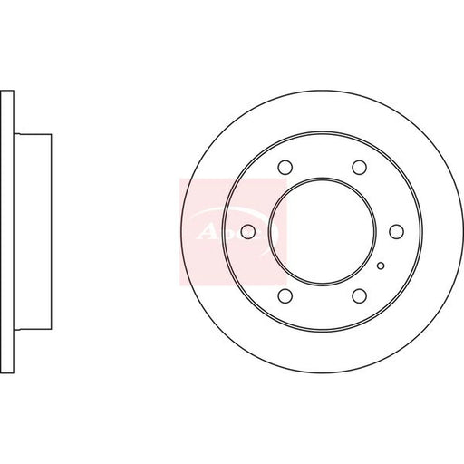 Apec 2 x Solid Rear Brake Discs DSK3440