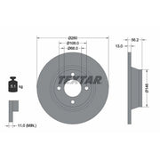 Textar 2 x Solid Front Brake Discs 92060400