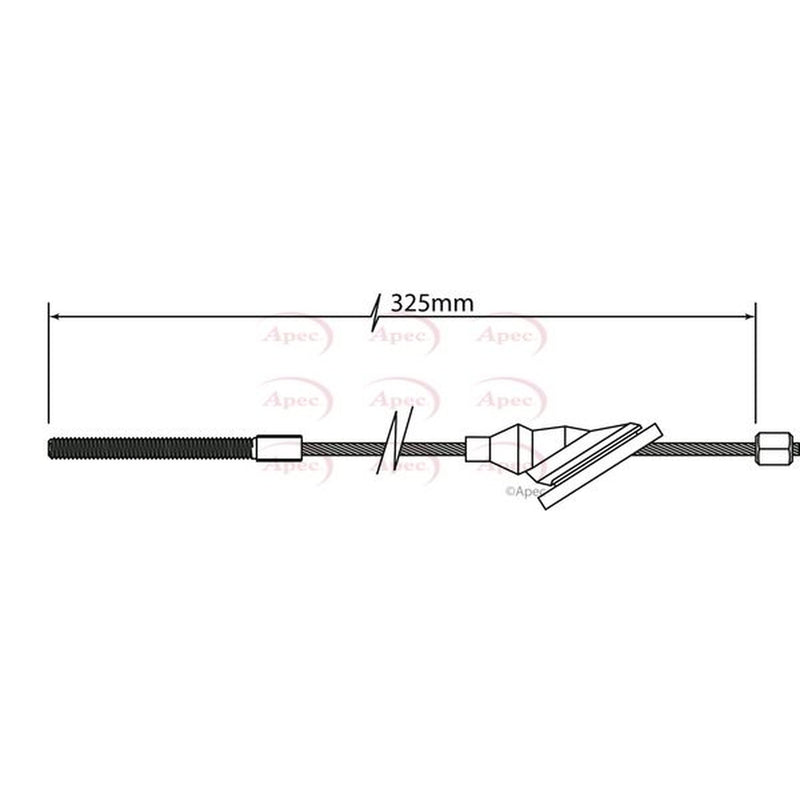 Apec Handbrake Cable Front CAB1145