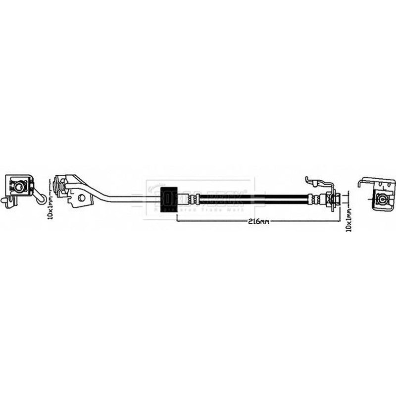 Borg & Beck Brake Hydraulic Hose Line Rear BBH8302