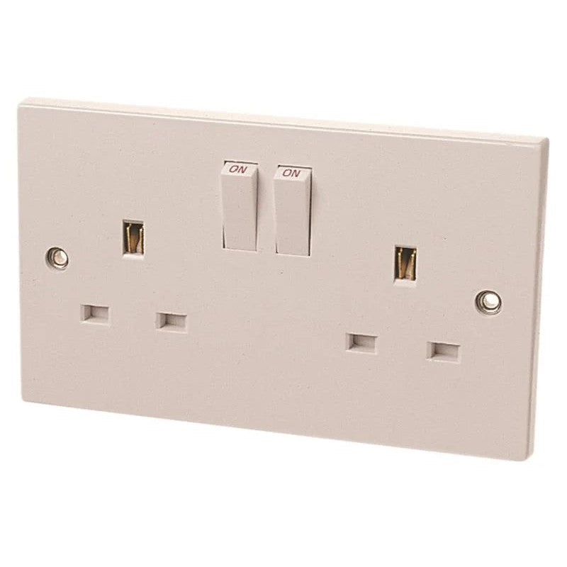 Dencon 2 Gang Switch Socket 13 Amp 4409NB - 4409NB