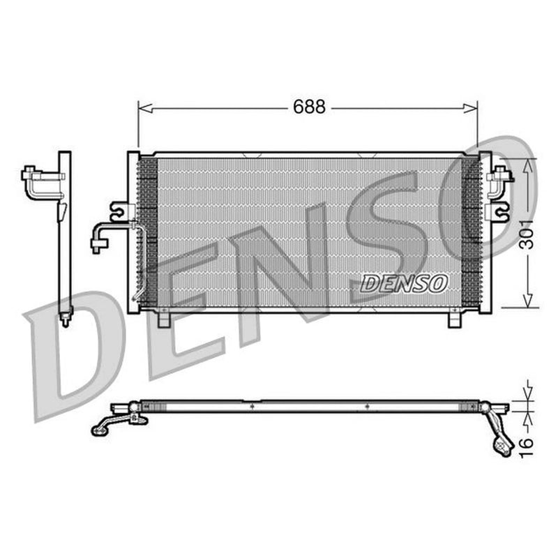 Denso Air Conditioning Condenser DCN46004