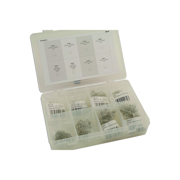 Power-Tec Assorted Staples for Hot Stapler 800pc 92382 Power-Tec  - Town Parts