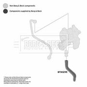 Borg & Beck Intercooler Turbo Charge Air Hose BTH1299