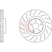 Apec 2 x Perforated/Vented Front Brake Discs DSK2434