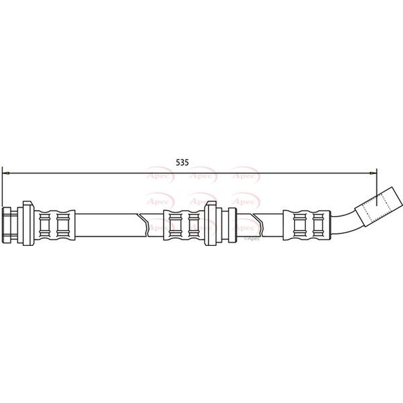 Apec Brake Hydraulic Hose Line Front HOS3034