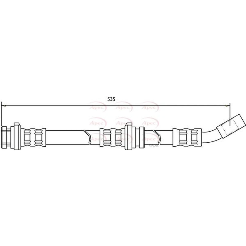 Apec Brake Hydraulic Hose Line Front HOS3034