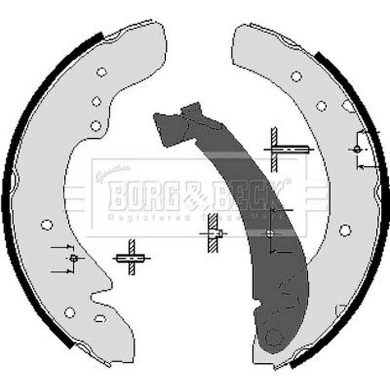 Borg & Beck Brake Shoe Set Axle Kit BBS6195