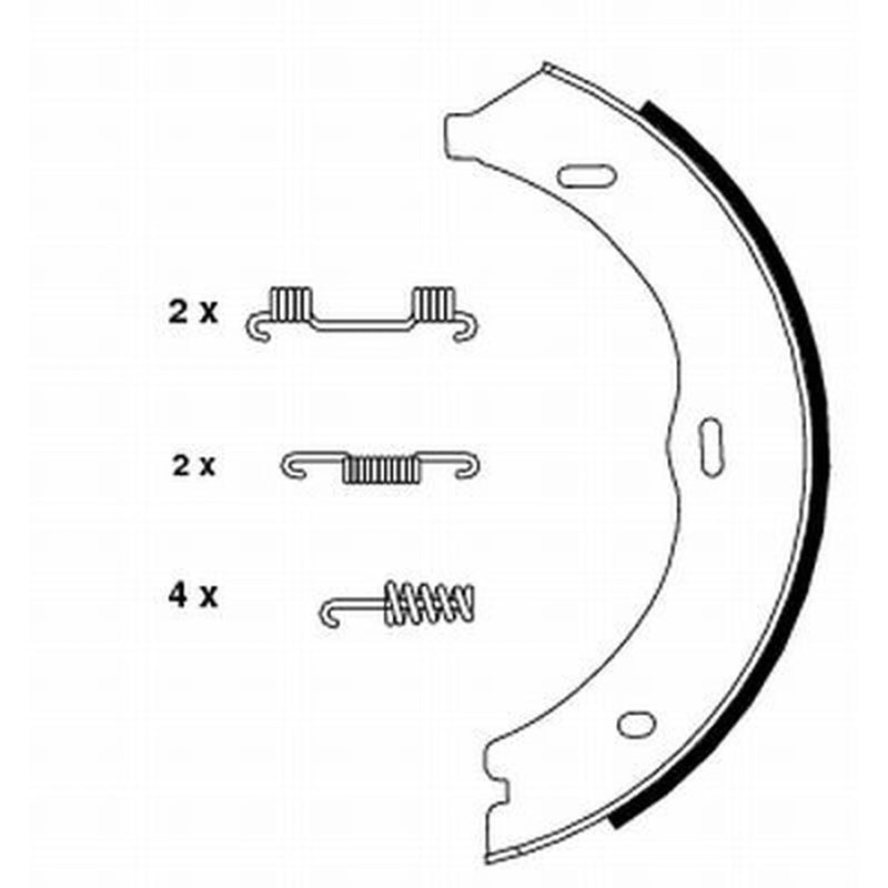 Textar Parking Brake Shoe Set 91061900