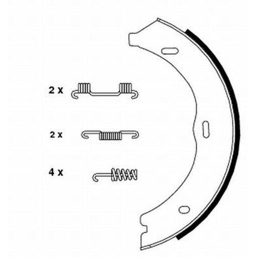 Mintex Parking Brake Shoe Set MFR597