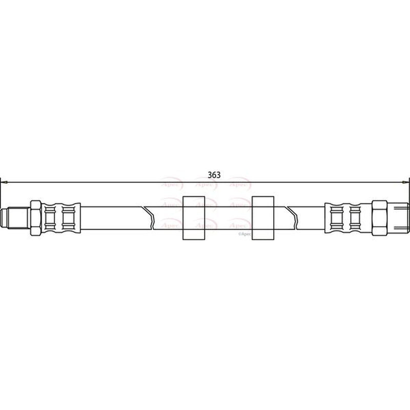 Apec Brake Hydraulic Hose Line Front HOS3389