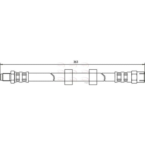 Apec Brake Hydraulic Hose Line Front HOS3389