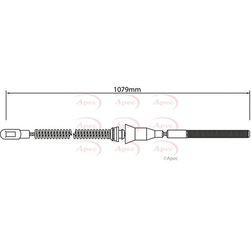 Apec Handbrake Cable Right Rear CAB1465