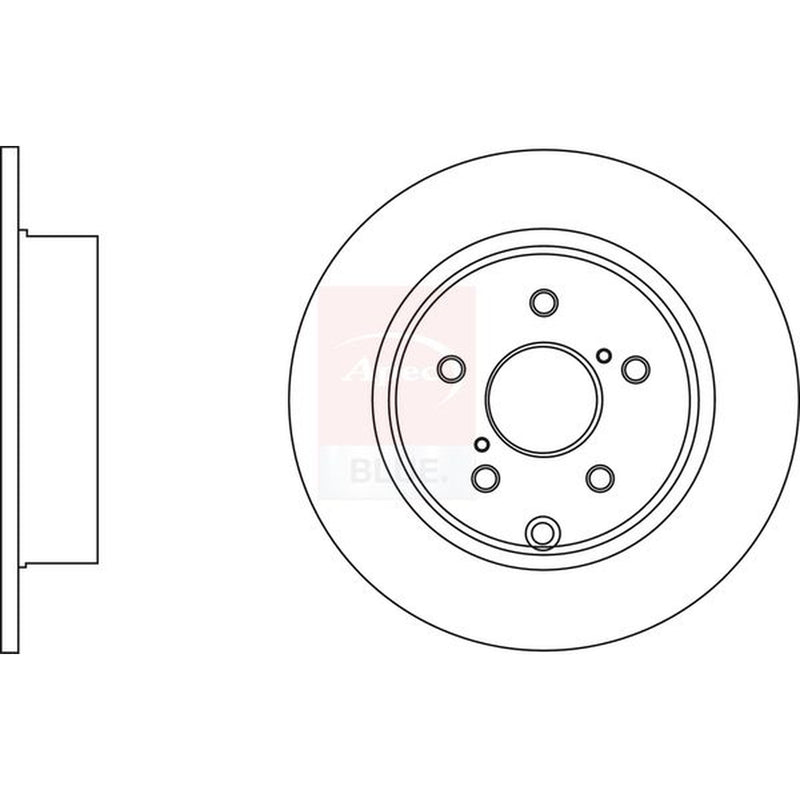 Apec 2 x Solid Rear Brake Discs SDK6653