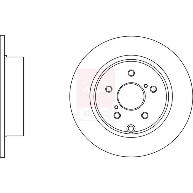 Apec 2 x Solid Rear Brake Discs SDK6653