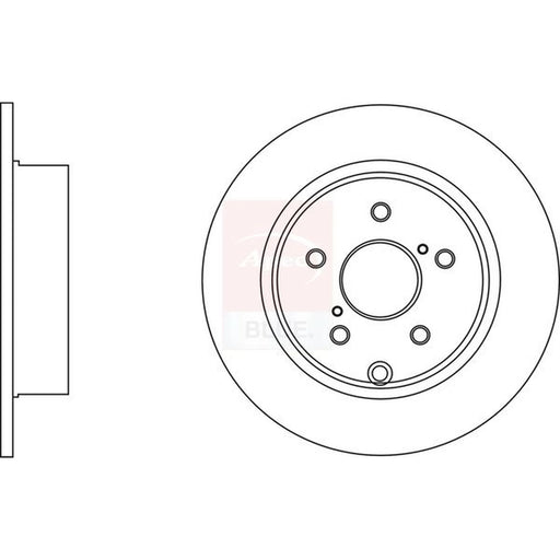 Apec 2 x Solid Rear Brake Discs SDK6653