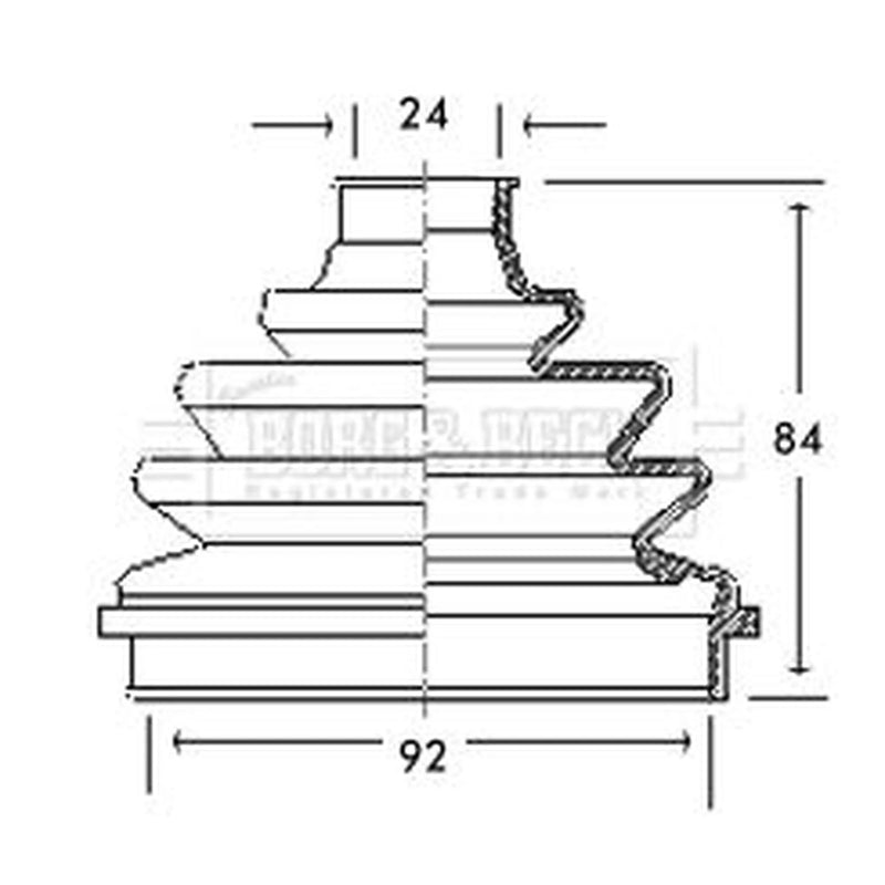 Borg & Beck Drive Shaft Bellow Kit Front Left BCB2138