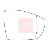Apec Exterior Wing Mirror Glass Right AMS2232