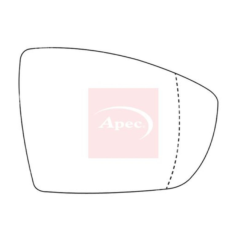Apec Exterior Wing Mirror Glass Right AMS2232