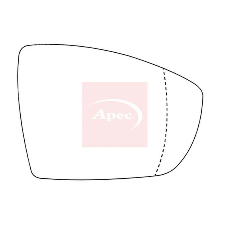 Apec Exterior Wing Mirror Glass Right AMS2232