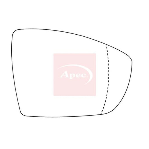 Apec Exterior Wing Mirror Glass Right AMS2232