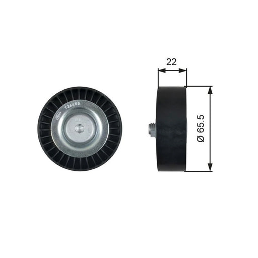 Gates V-Ribbed Belt Deflection/Guide Pulley T36458
