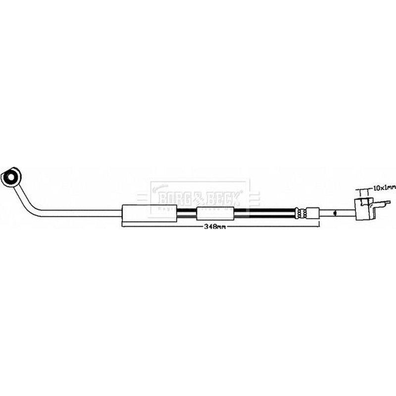 Borg & Beck Brake Hydraulic Hose Line Front Left BBH8070