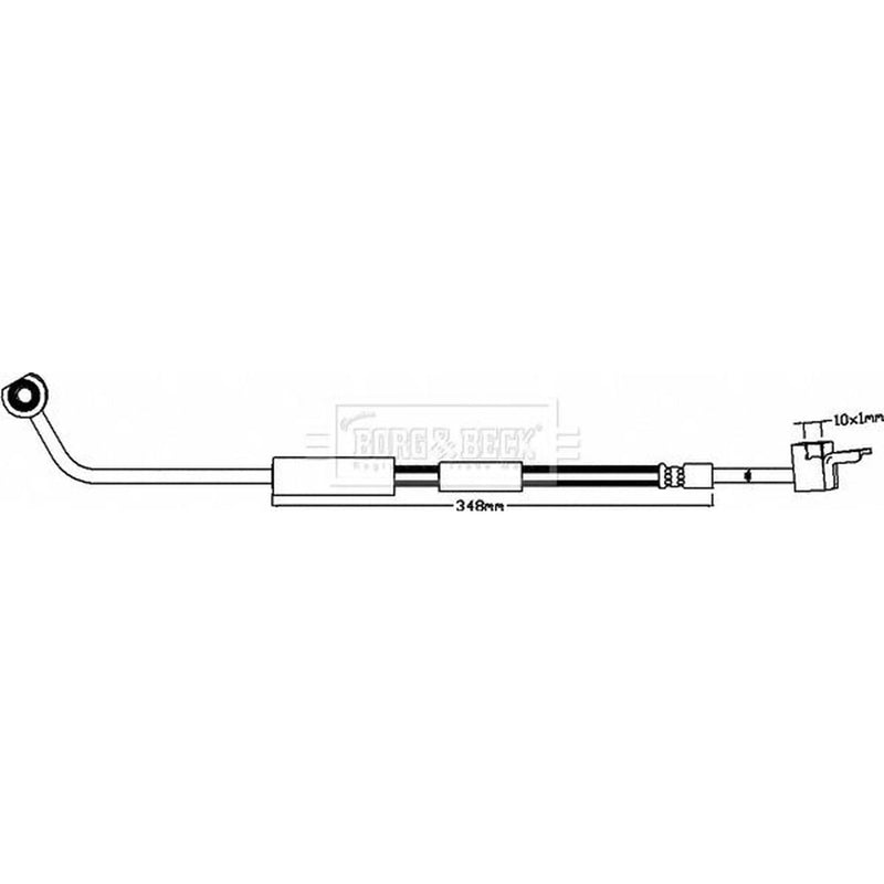 Borg & Beck Brake Hydraulic Hose Line Front Left BBH8070