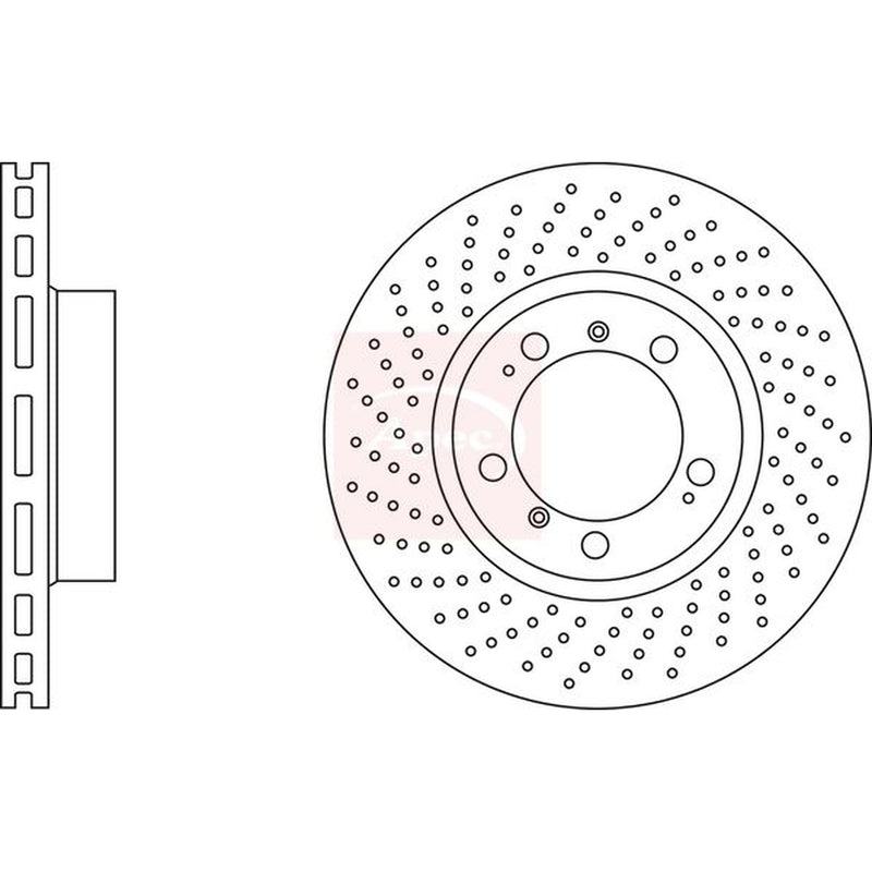 Apec 2 x Perforated/Vented Front Brake Discs DSK2467