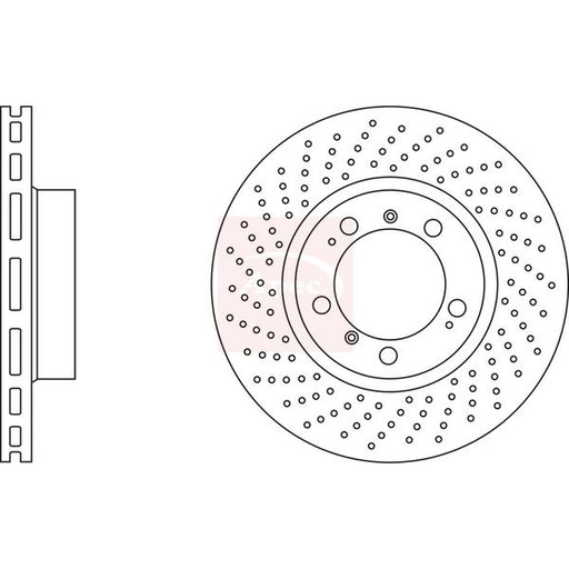 Apec 2 x Perforated/Vented Front Brake Discs DSK2467