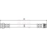 Apec Brake Hydraulic Hose Line Rear HOS3790