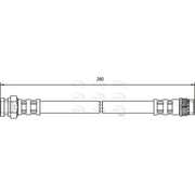 Apec Brake Hydraulic Hose Line Rear HOS3790
