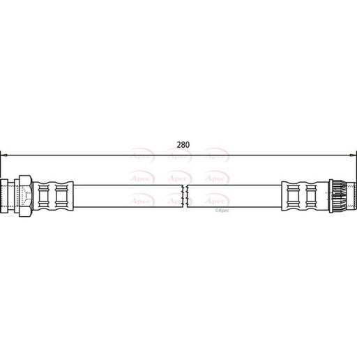 Apec Brake Hydraulic Hose Line Rear HOS3790