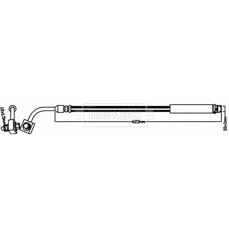 Borg & Beck Brake Hydraulic Hose Line Rear Right BBH8376