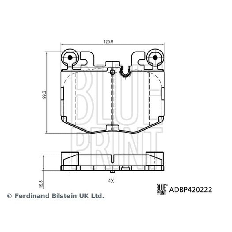 Blue Print Front Brake Pad Set ADBP420222