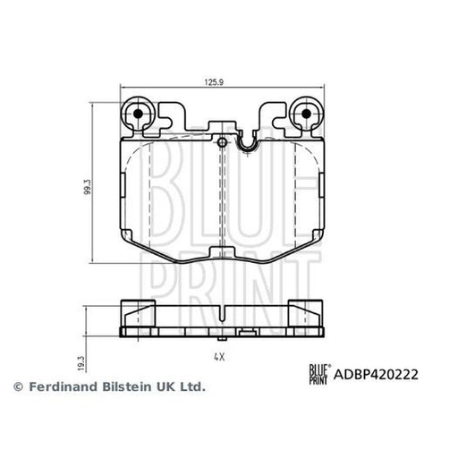 Blue Print Front Brake Pad Set ADBP420222