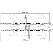Apec Handbrake Cable Left Rear CAB1141