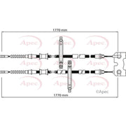 Apec Handbrake Cable Left Rear CAB1141