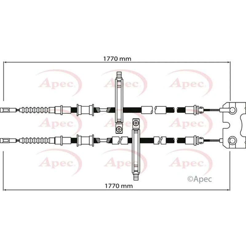 Apec Handbrake Cable Left Rear CAB1141
