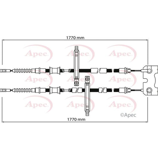 Apec Handbrake Cable Left Rear CAB1141