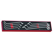 Teng Tools Spanner Set FOAMX4 8 Pieces CrV Metric