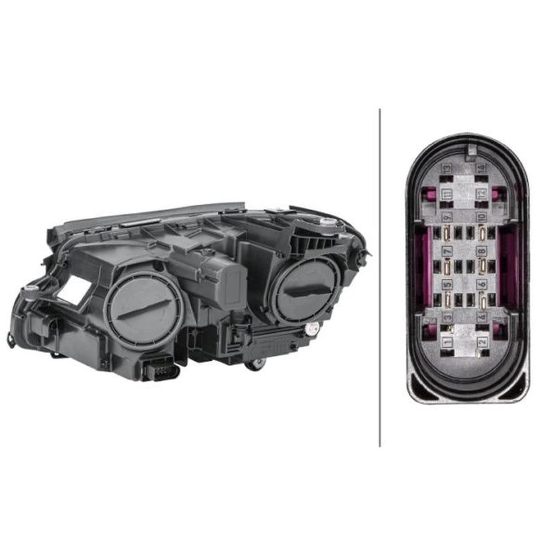Hella Headlight Headlamp H7/H7 Right 1EG 012 076-061