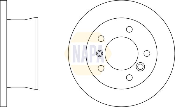 NAPA Rear Brake Solid Discs & Pads fits MERCEDES-BENZ