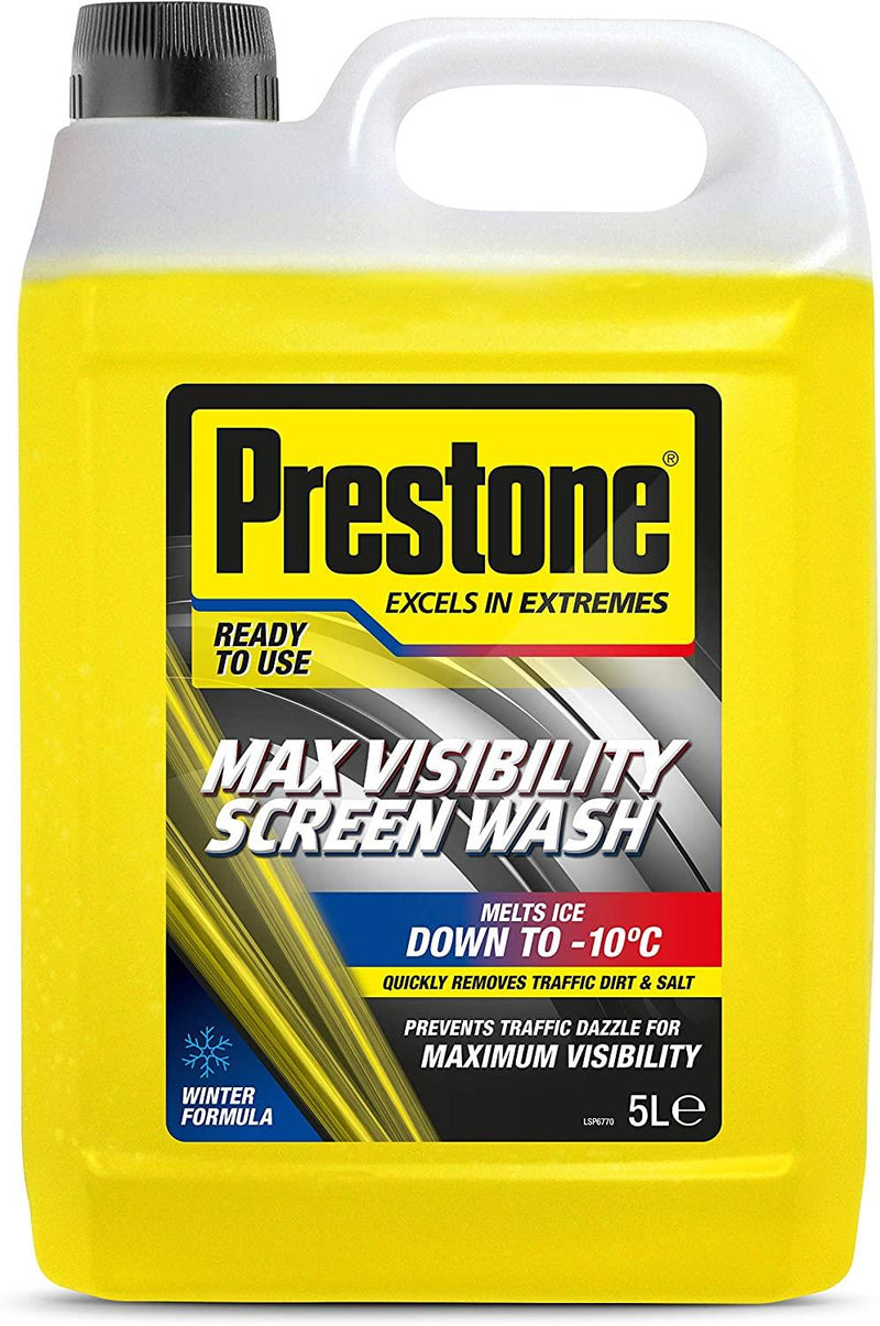 Prestone Windscreen Wash 5 Litre Max Visibility Winter Ready