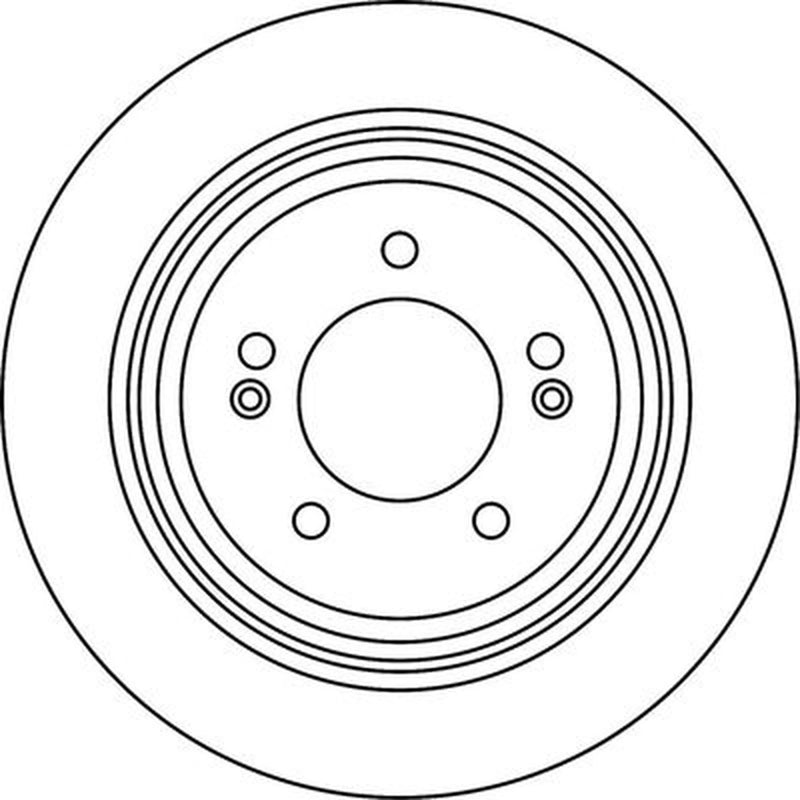 Abtex 2 x Solid Rear Brake Discs BD2238S