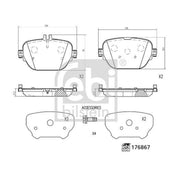 Febi Rear Brake Pad Set 176867