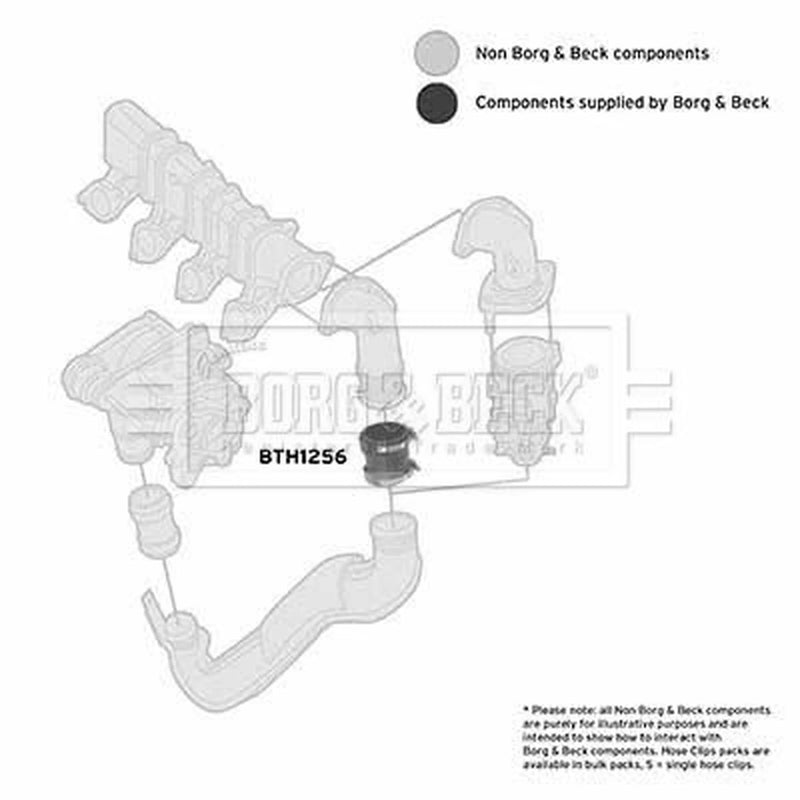 Borg & Beck Intercooler Turbo Charge Air Hose BTH1256