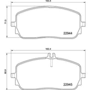Brembo 4 x Front Brake Pad Set P50152
